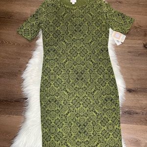 LuLa Roe Julia Dress Body-con Pencil Skirt Knee Length Moderate Stretch Size M